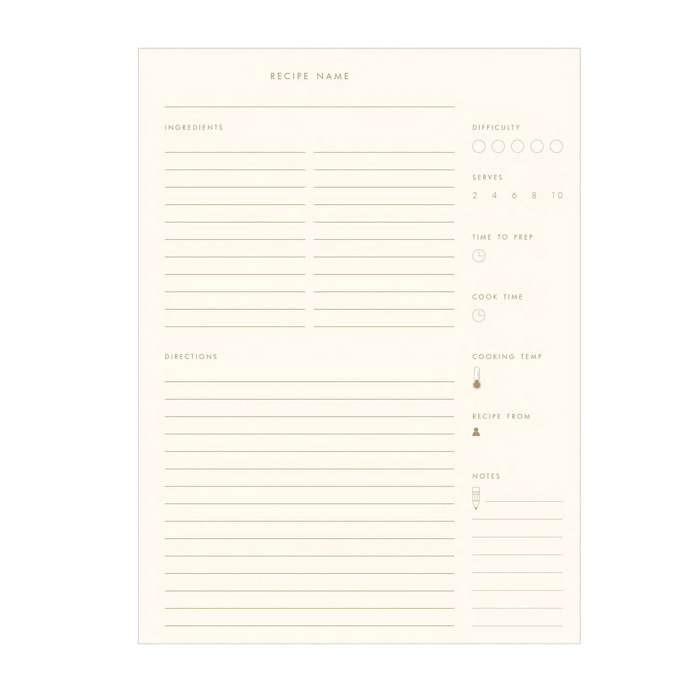 Classic Frame Recipe Book : French Vanilla