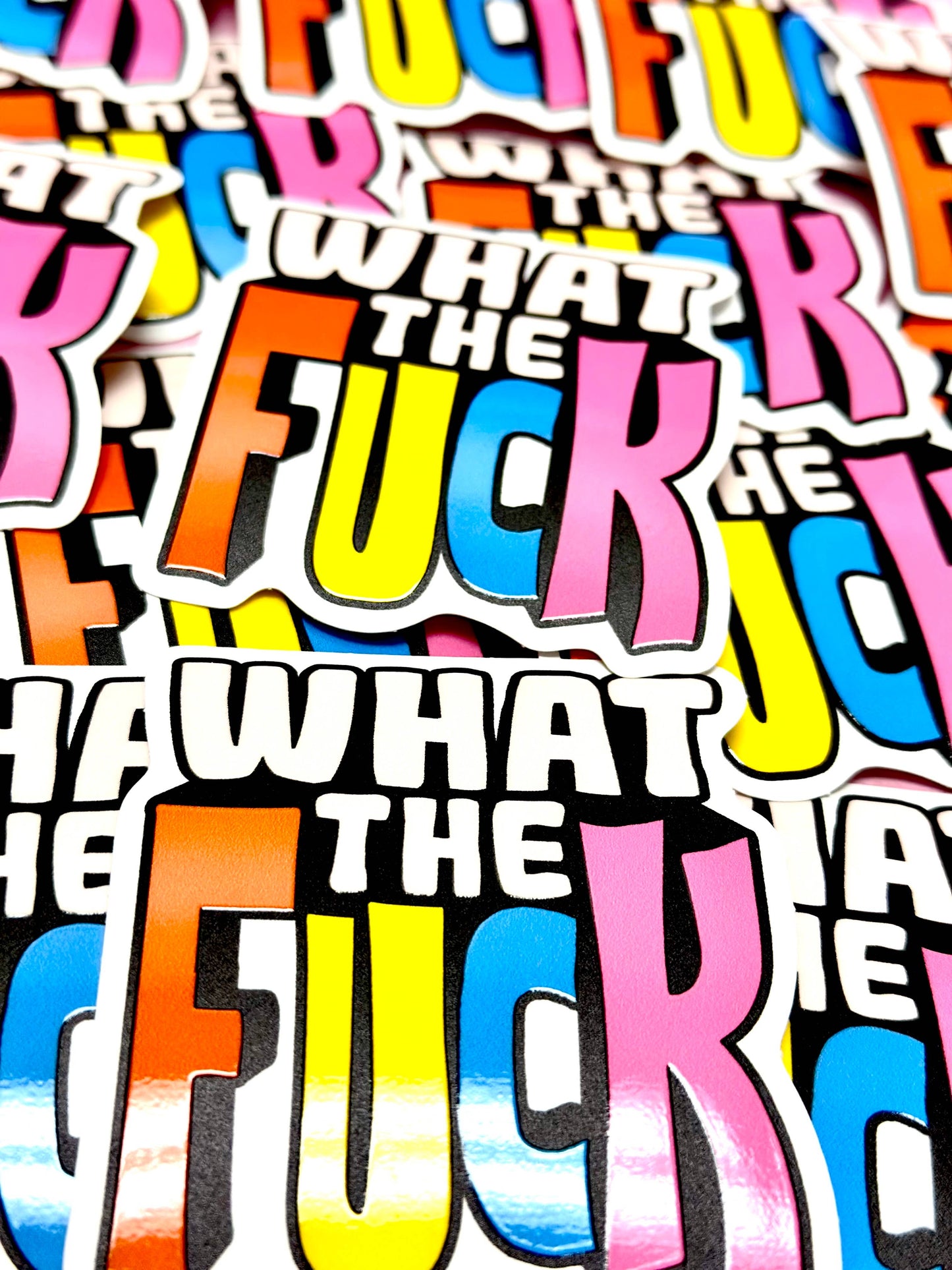 What the Fuck Raised Vinyl Waterproof Stickers