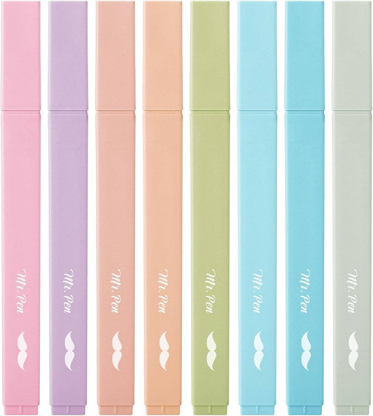 Aesthetic Highlighters, Pastel, 8 Pack: Pastel
