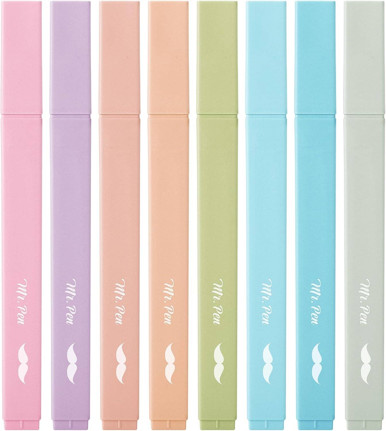 Aesthetic Highlighters, Pastel, 8 Pack: Morandi