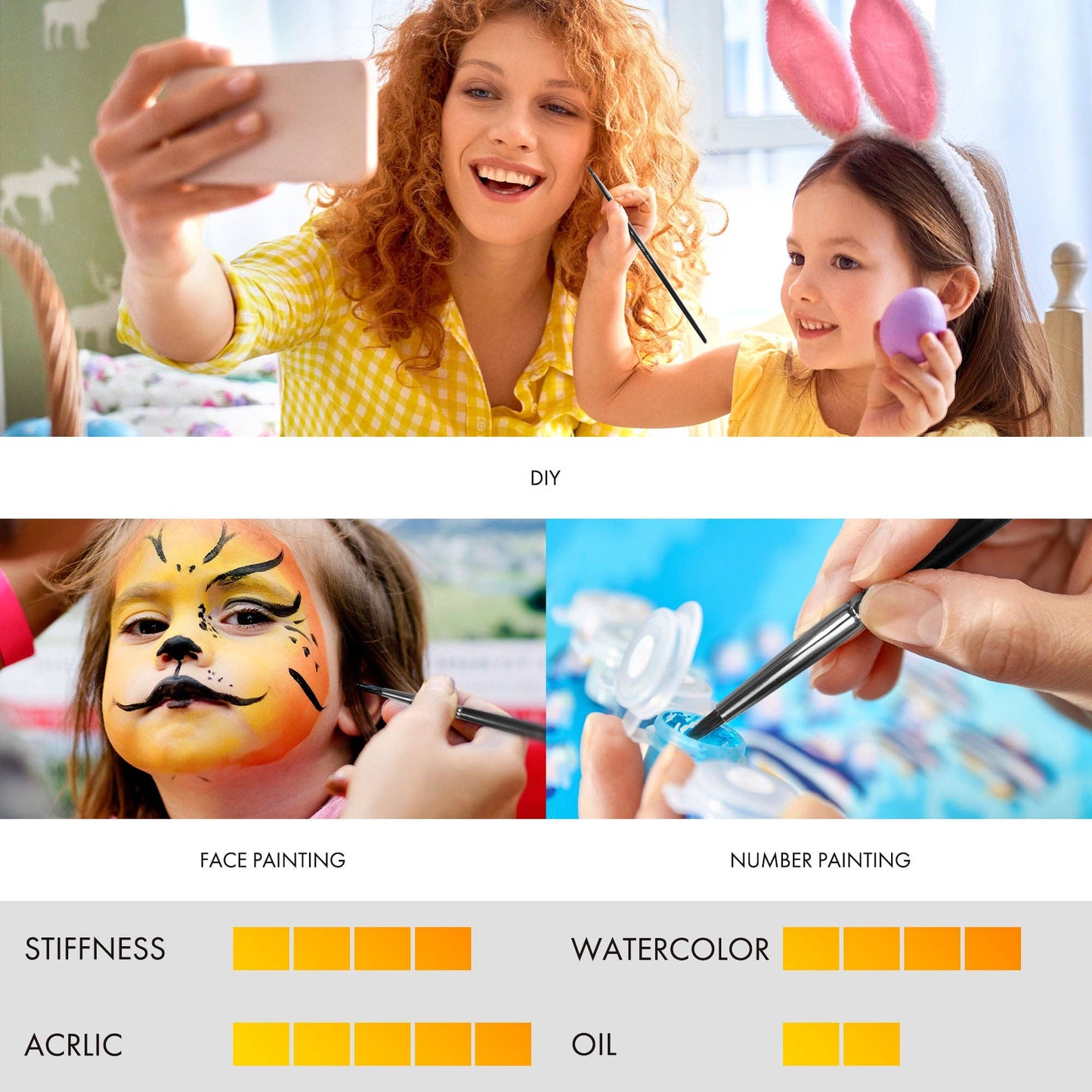 ARTIFY 12 PCS Premium Nylon Hair  Watercolor Brush Set