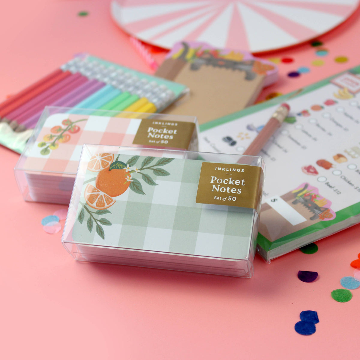 Pocket Notes™ - Orange Gingham