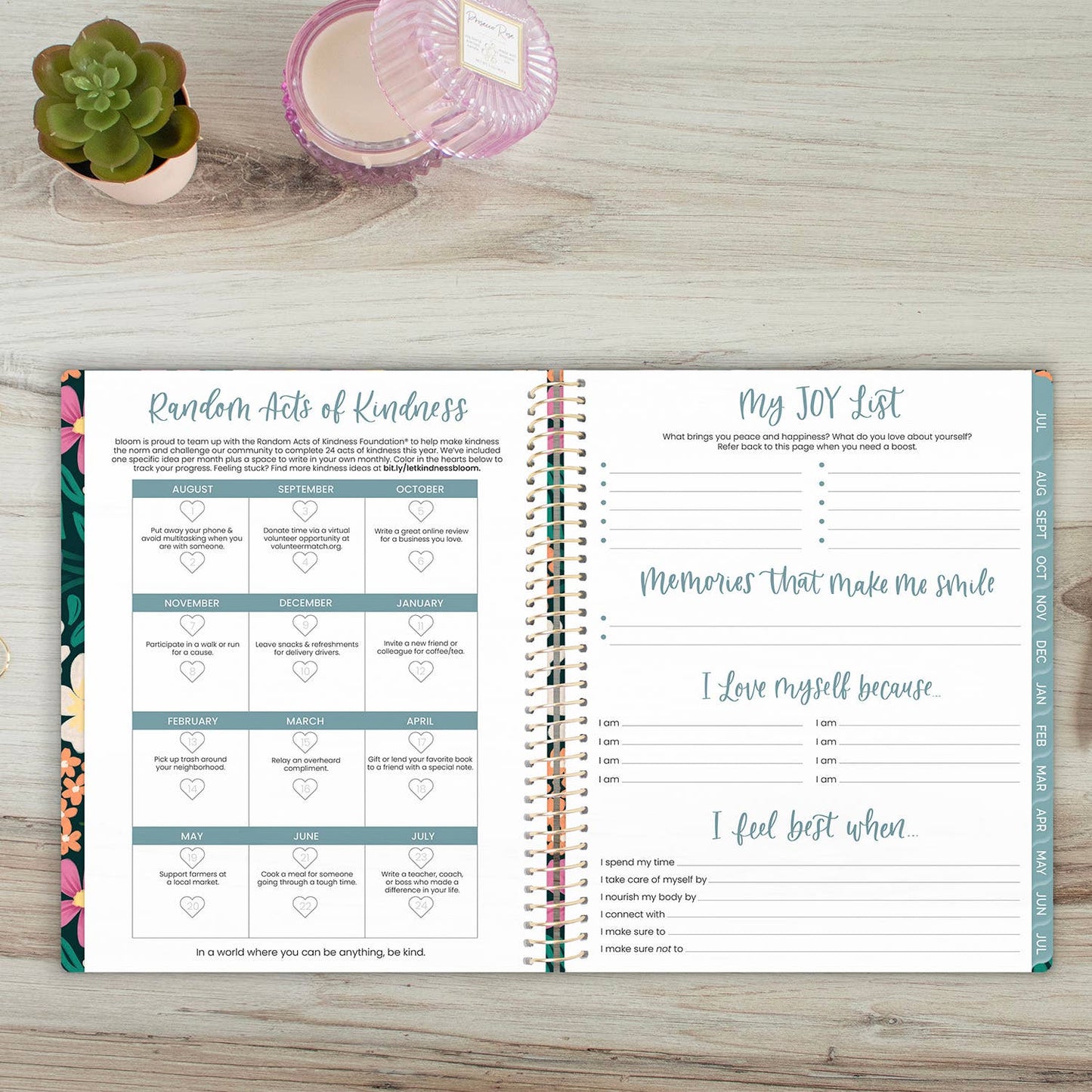 2026-27 Soft Cover Academic Planner, 8.5x11 Size: Boho Greenery