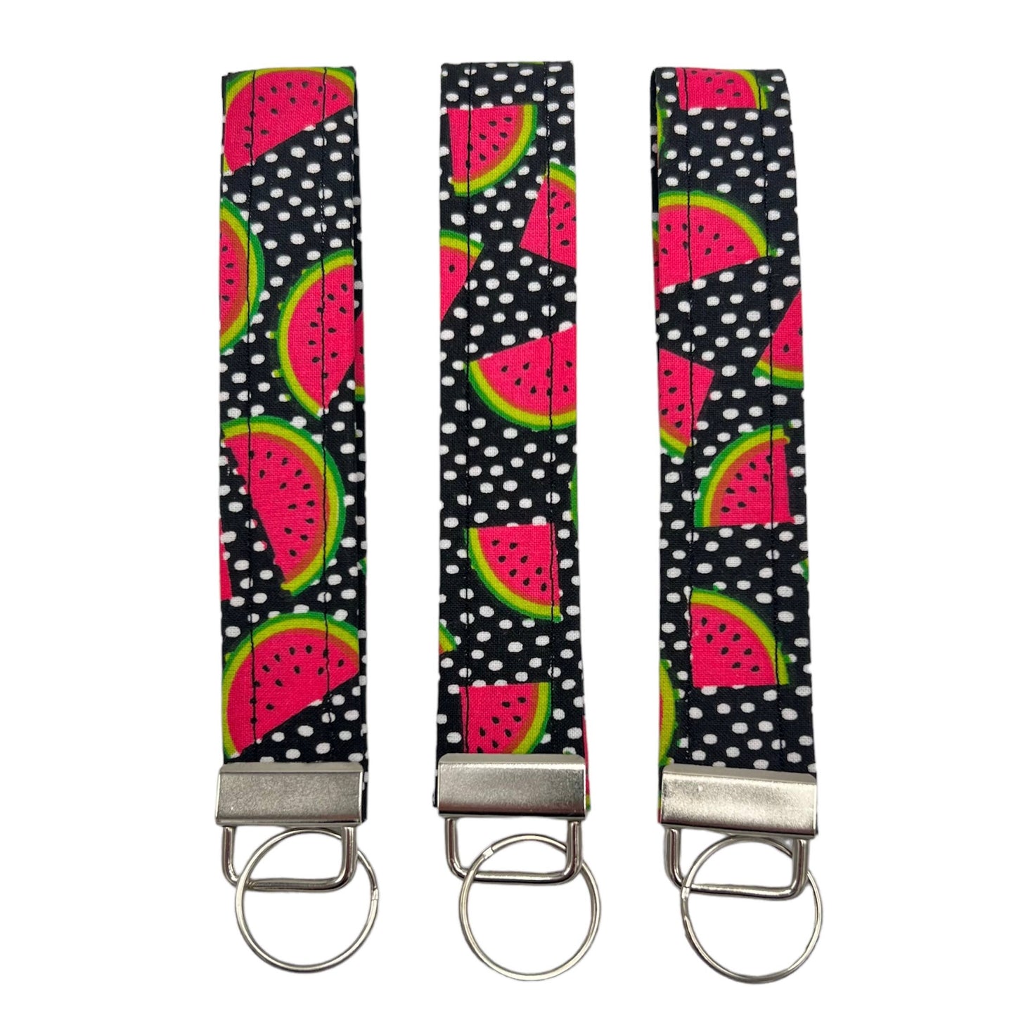 Watermelon Fabric Keychain Wristlet, Key Fob