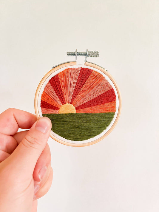 Mini Sunset 3" Hoop DIY Embroidery Kit