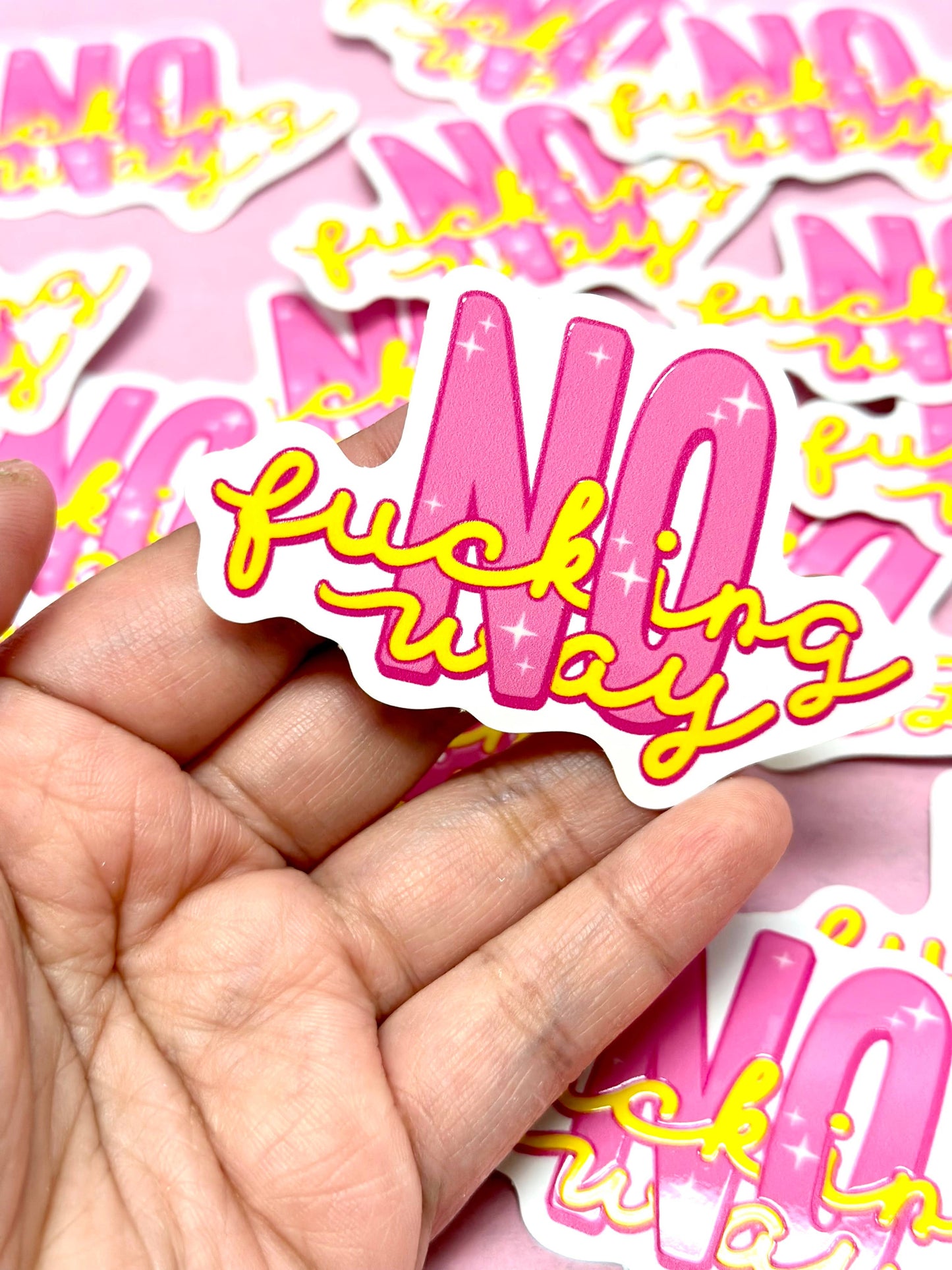 No Fucking Way Stickers Vinyl Waterproof Stickers