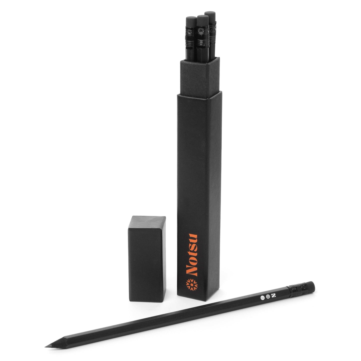All Black #2 Pencils - Matte Black Premium Pencils, Set of 4