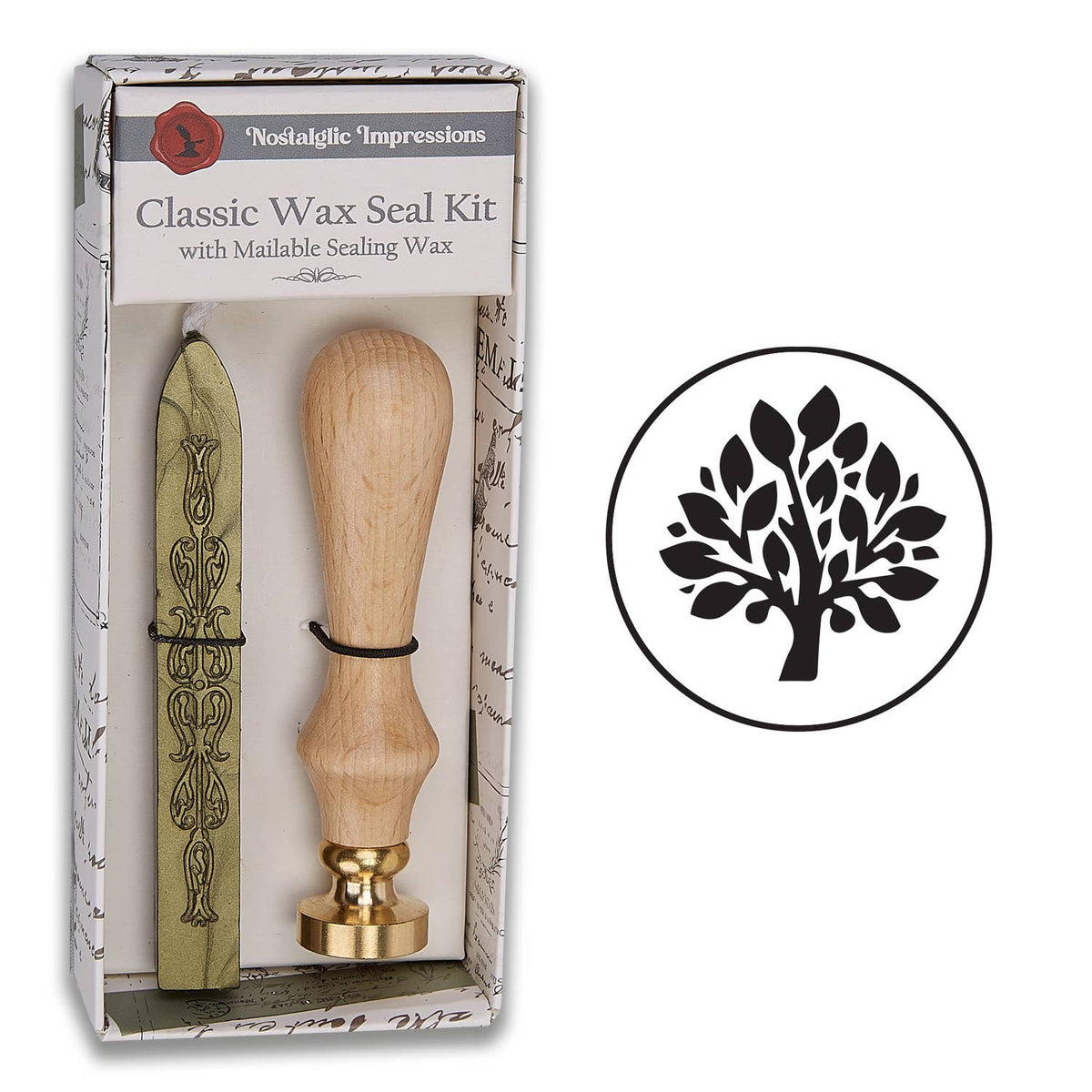 Nature-Inspired Wood Handle Wax Seal Kits: Branch Heart