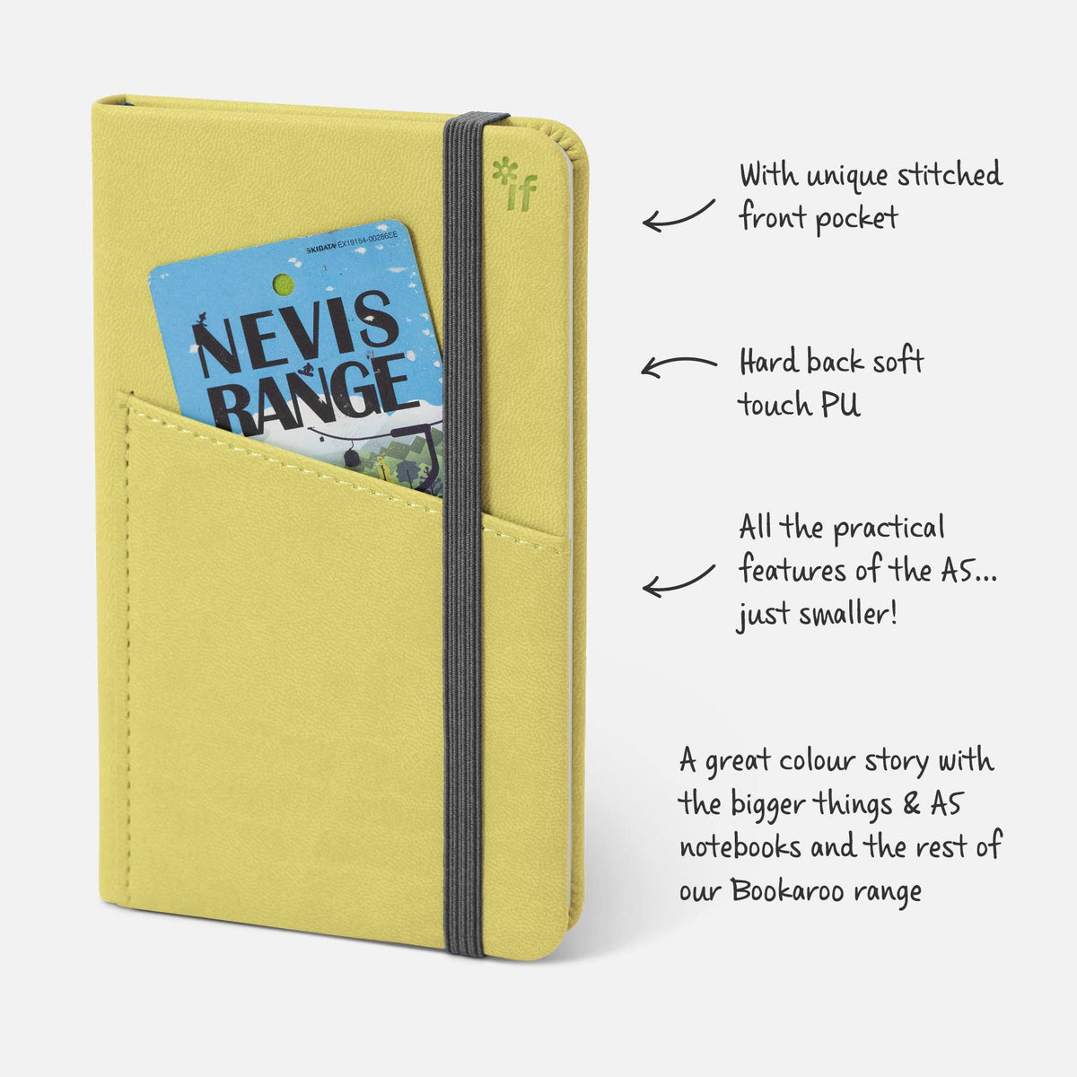 Bookaroo A6 Pocket Notebook: Charcoal