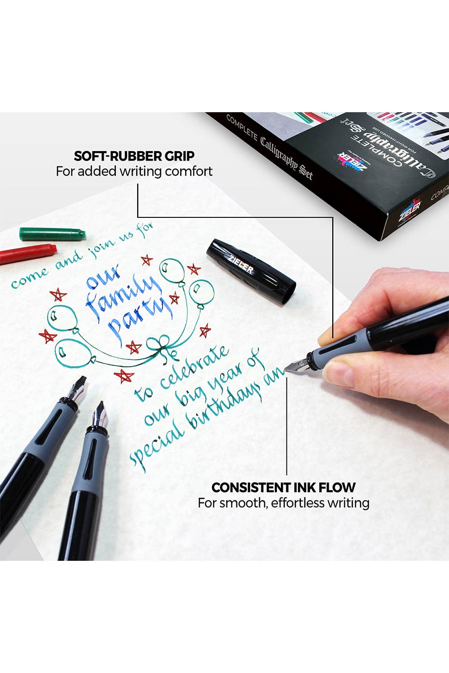 Zieler® Complete Calligraphy Pen Set, 17-Pieces