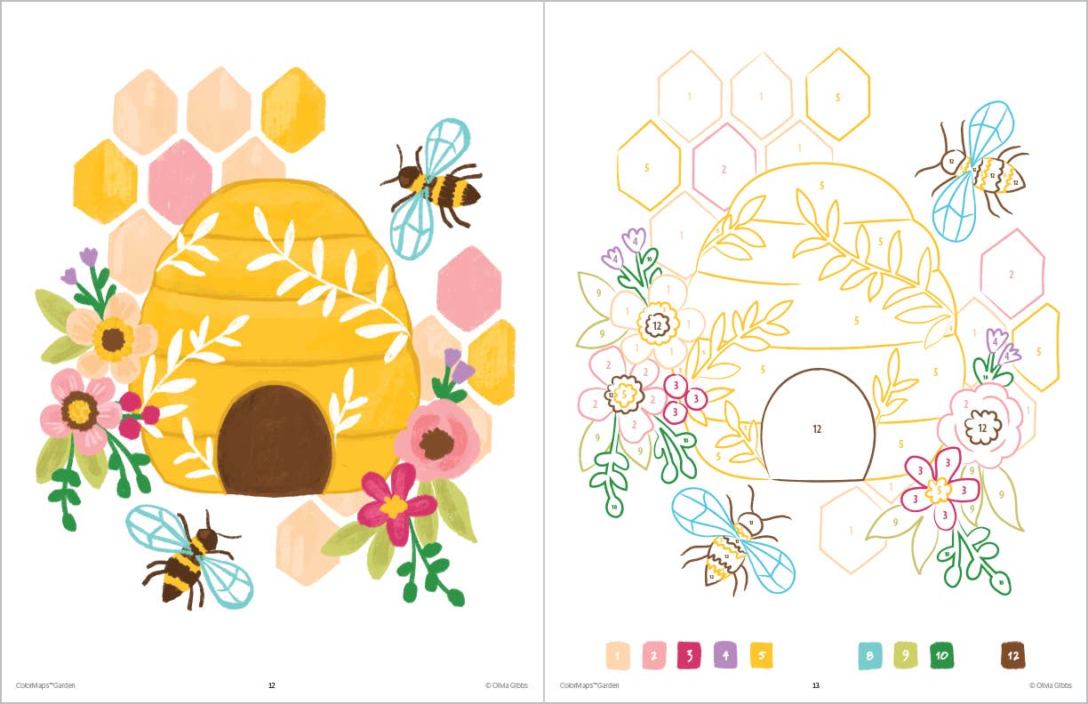ColorMaps: Garden: Color-Coded Patterns Adult Coloring Book