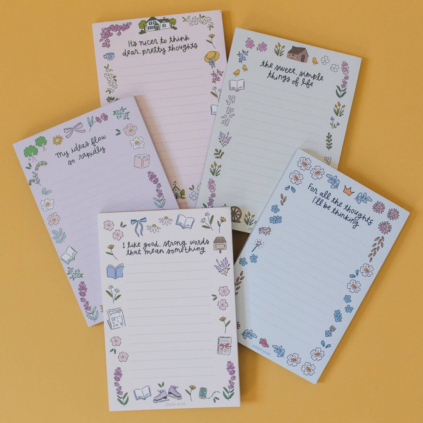 Sweet Simple Little House on Prairie 4x6 Notepad
