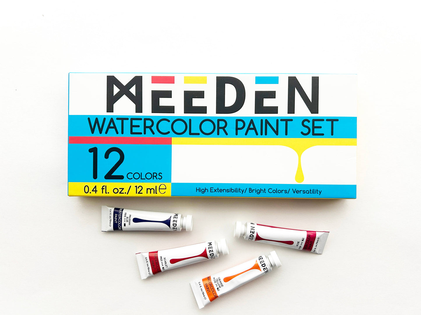 Meeden 12-Color Premium Watercolor Paint Set for Beginners