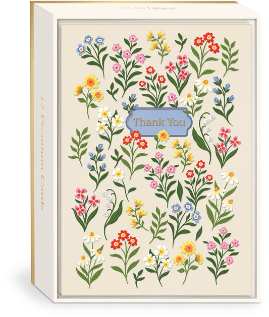 THANK YOU FLORAL SPRIGS NOTECARD