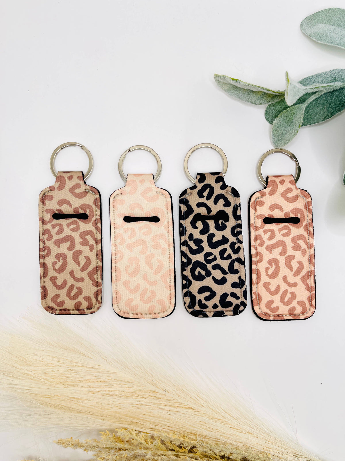 Cheetah Chapstick Holder Keychain | Trendy Accessory : 9