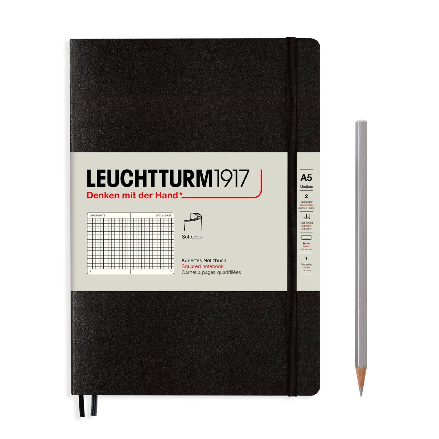 Notebooks - Medium (A5): Dotted / Hardcover / Black