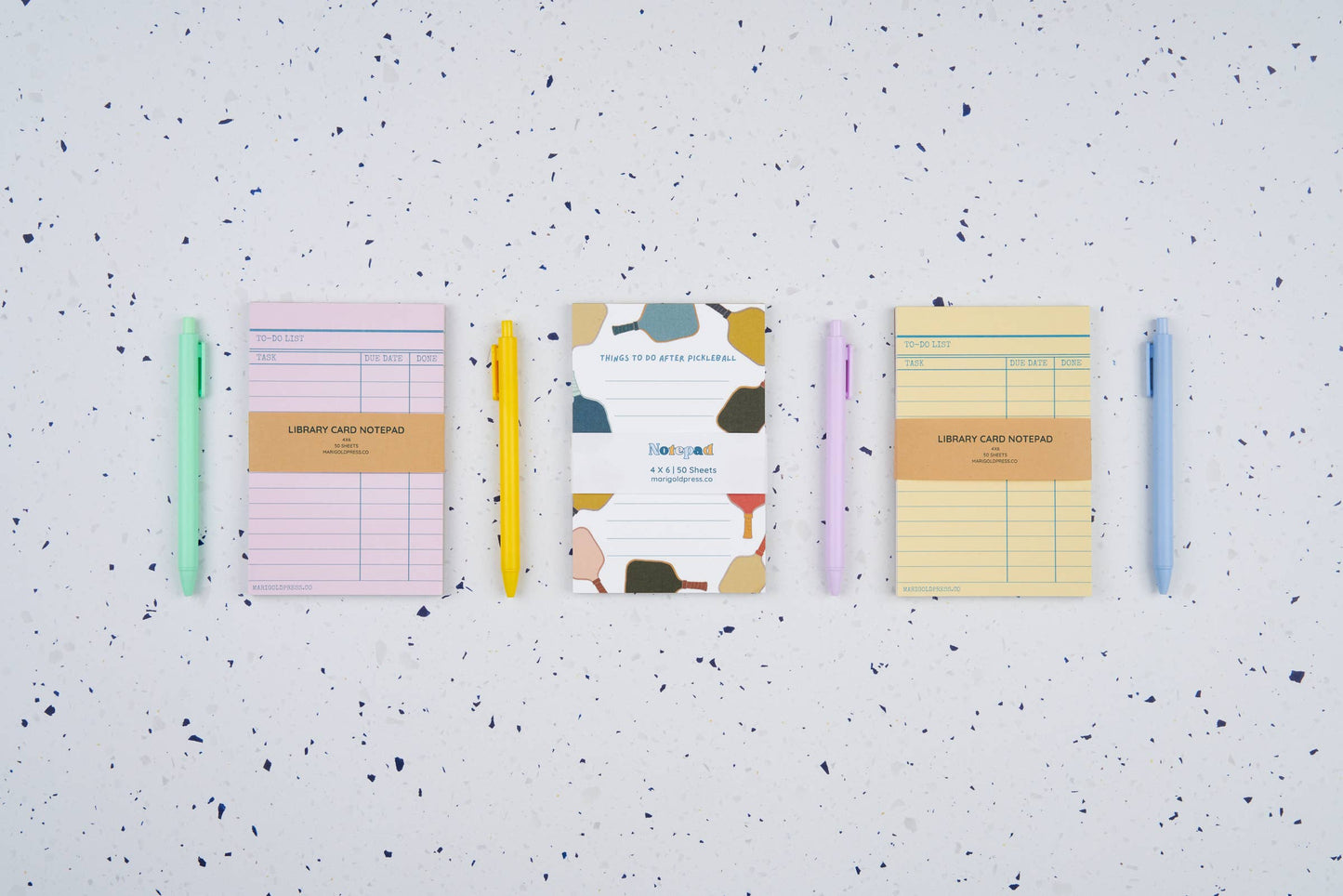 Pink -Library Card Notepad
