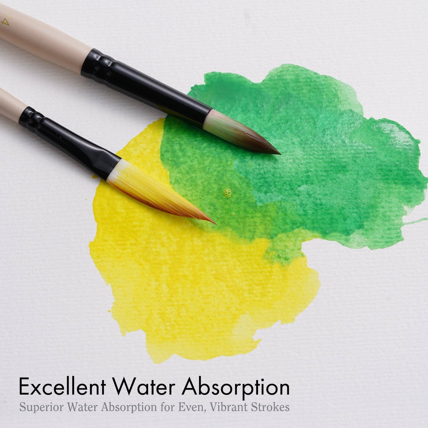 ARTIFY Professional Watercolor Gouache Paint Brush Set with Case for Beginners & Pros: 8 PCS