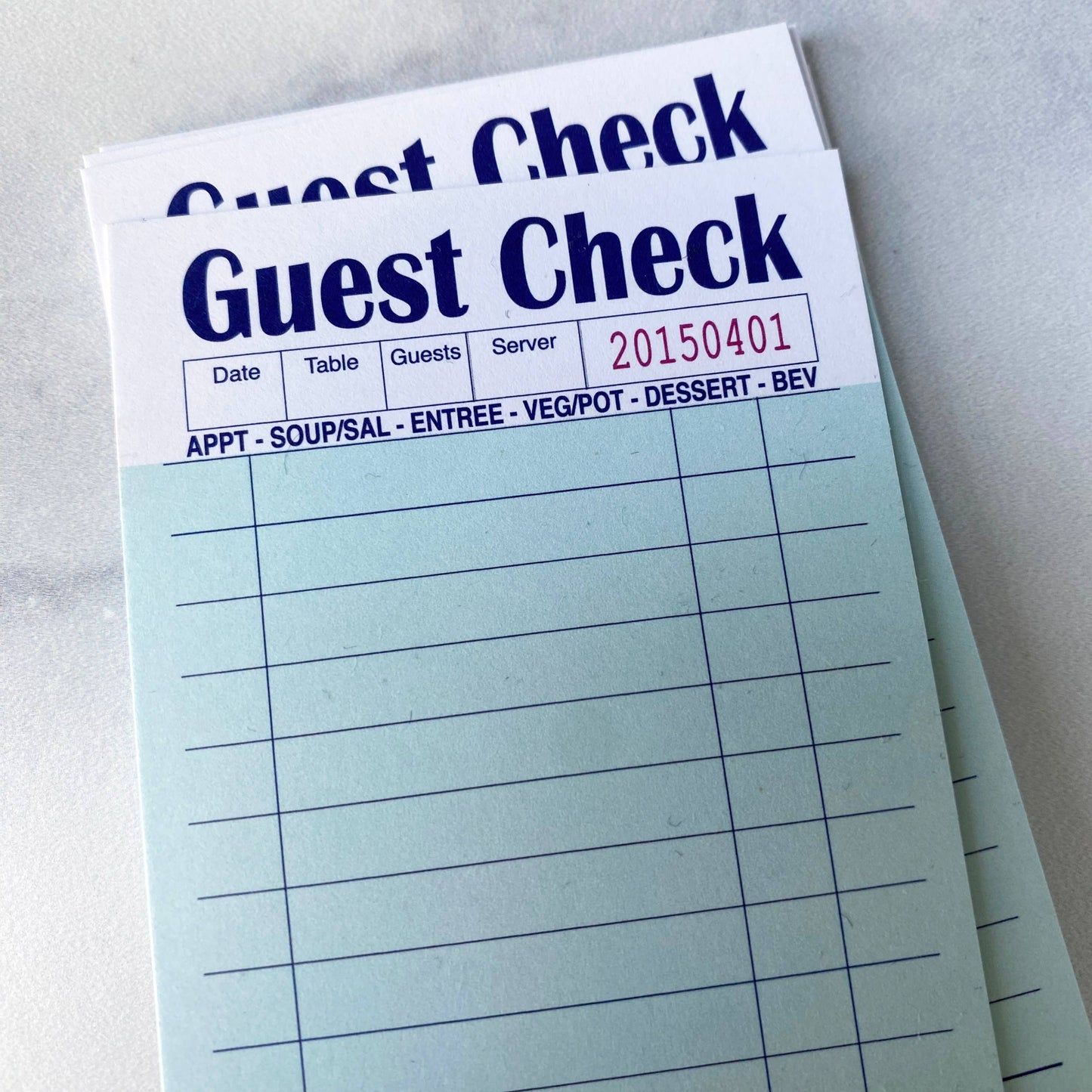 Funny Guest Check Minis™ - Parody Flat Notecard Set of 60  