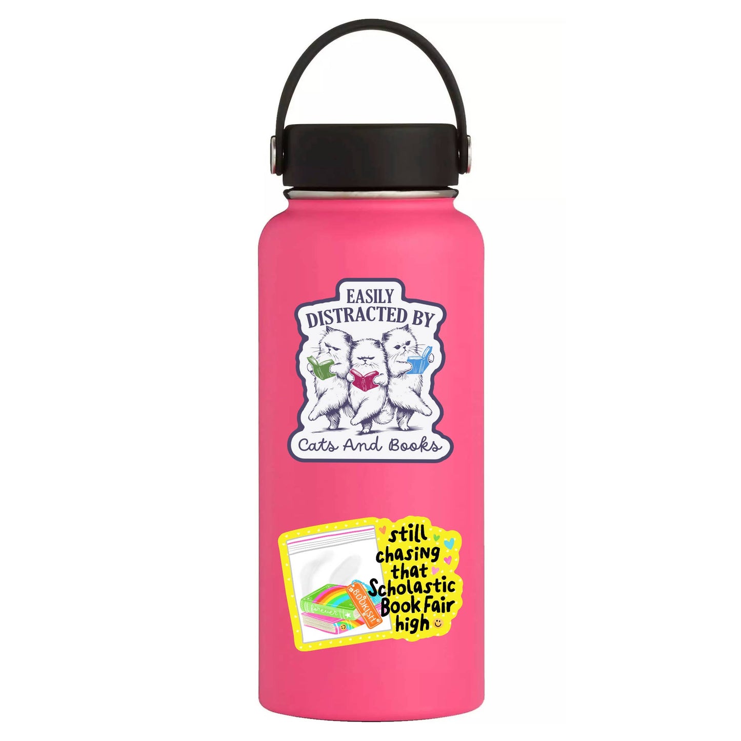 Adorable Kitty Cat Book Read High Quality Vinyl Sticker