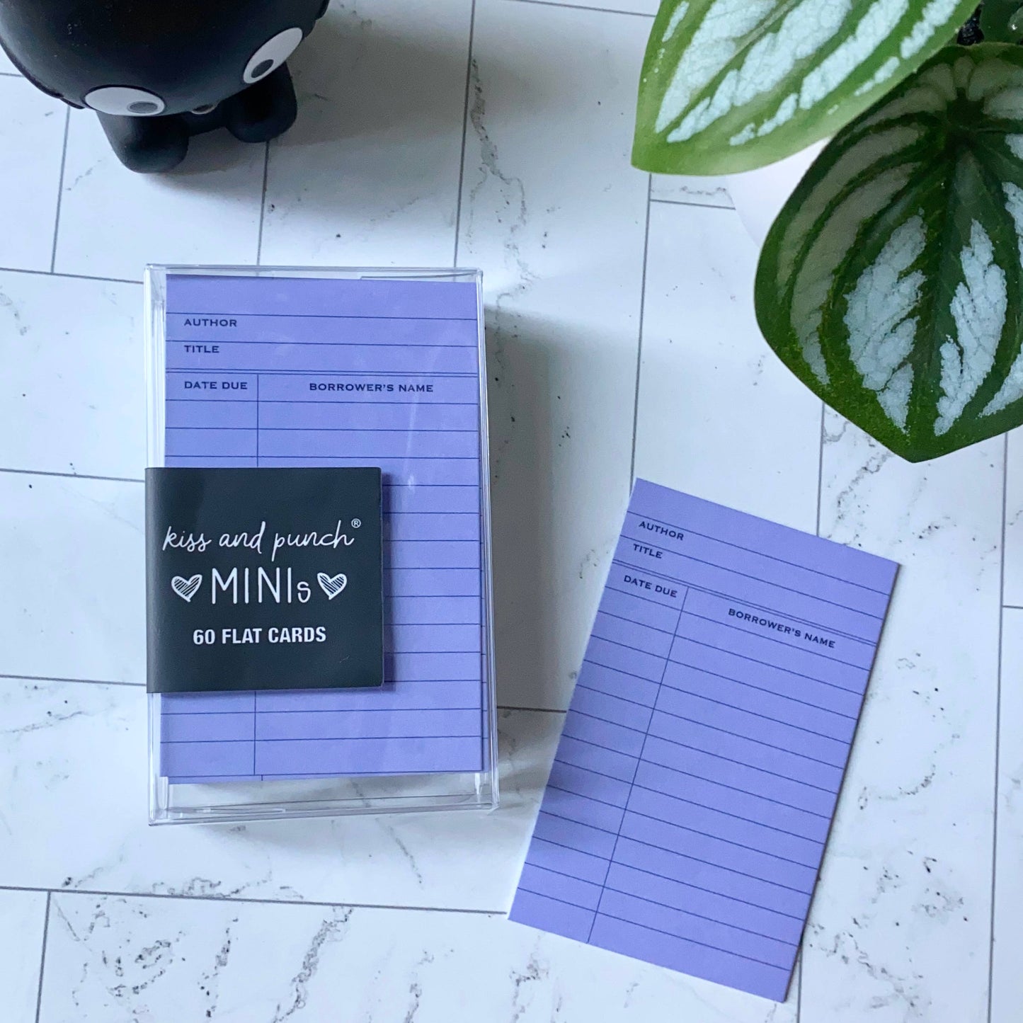 Mini Notecard Set of 60 - Library Card (Purple)