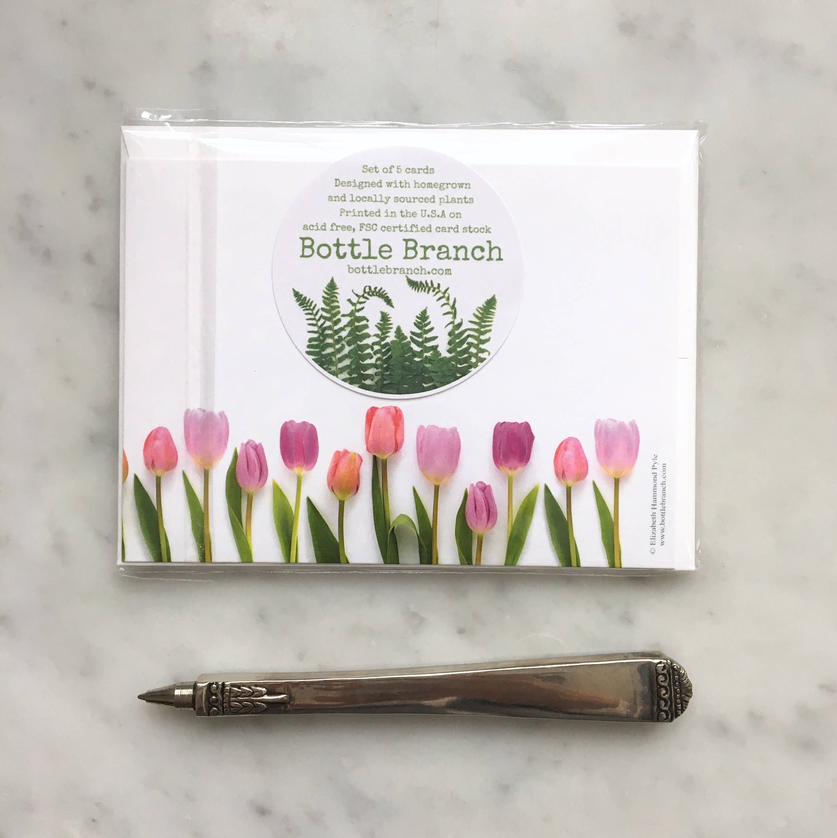 Flat Card Set - Pink Tulips Parade