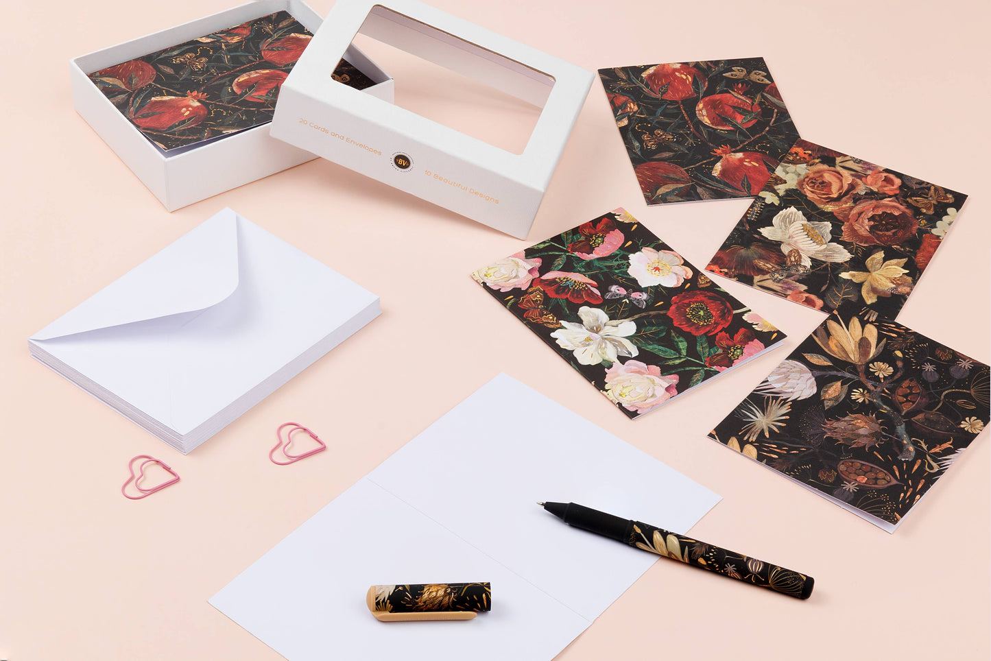 Notecards  with Envelopes - Set of 16 "Lush" 4 Designs