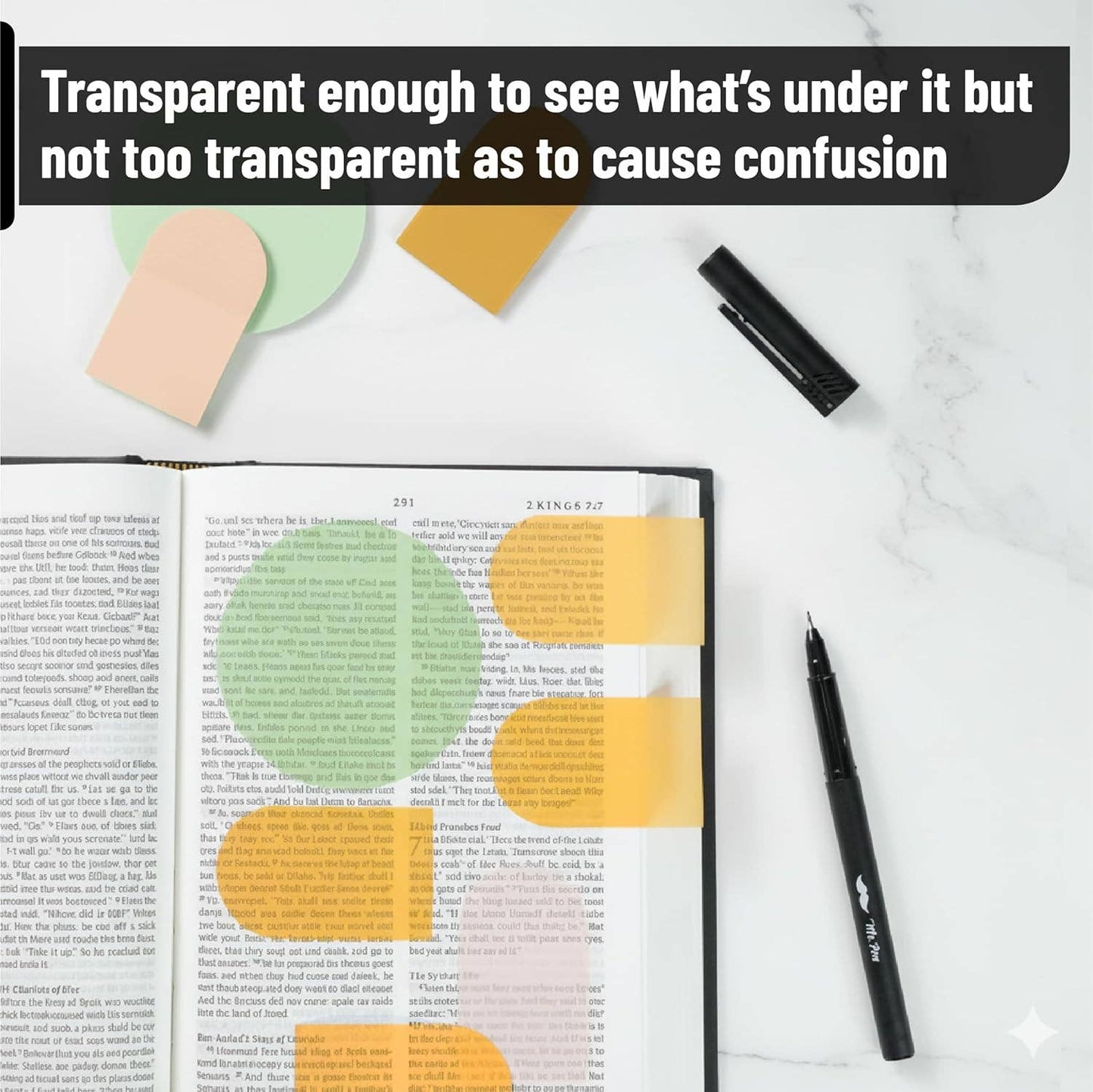 Bible Transparent Sticky Notes 150 Sheets
