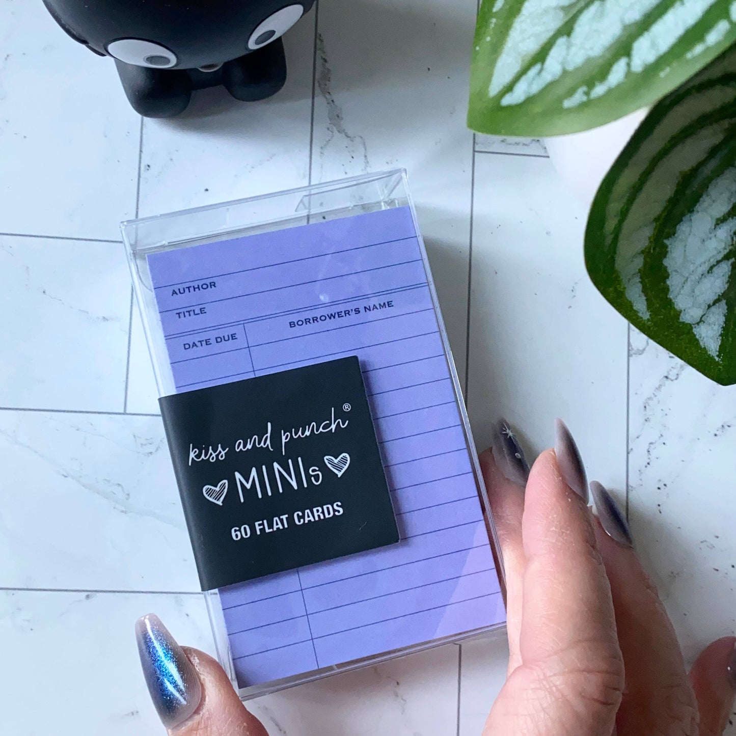 Mini Notecard Set of 60 - Library Card (Purple)