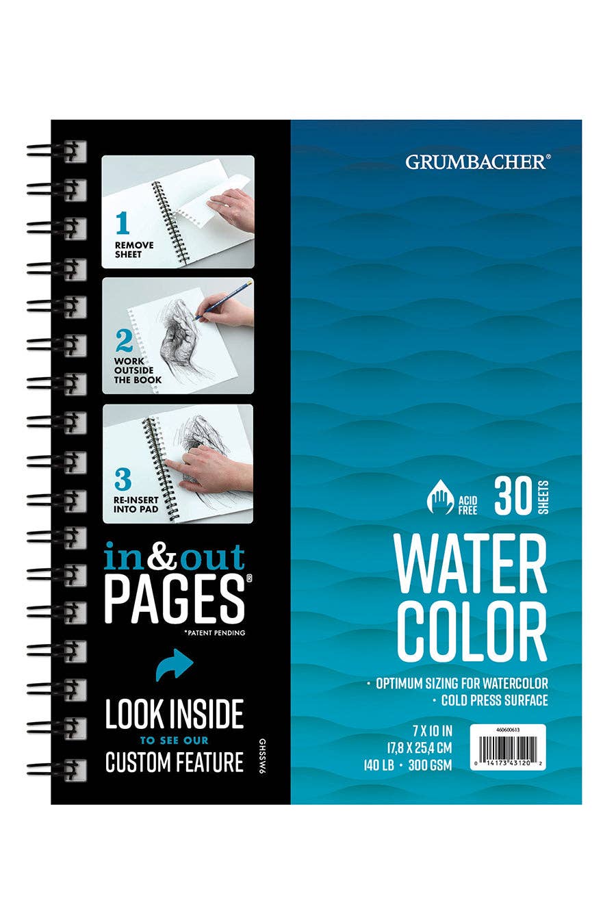 Grumbacher Watercolor Pads: Tape Bound Pad / 9" x 12"