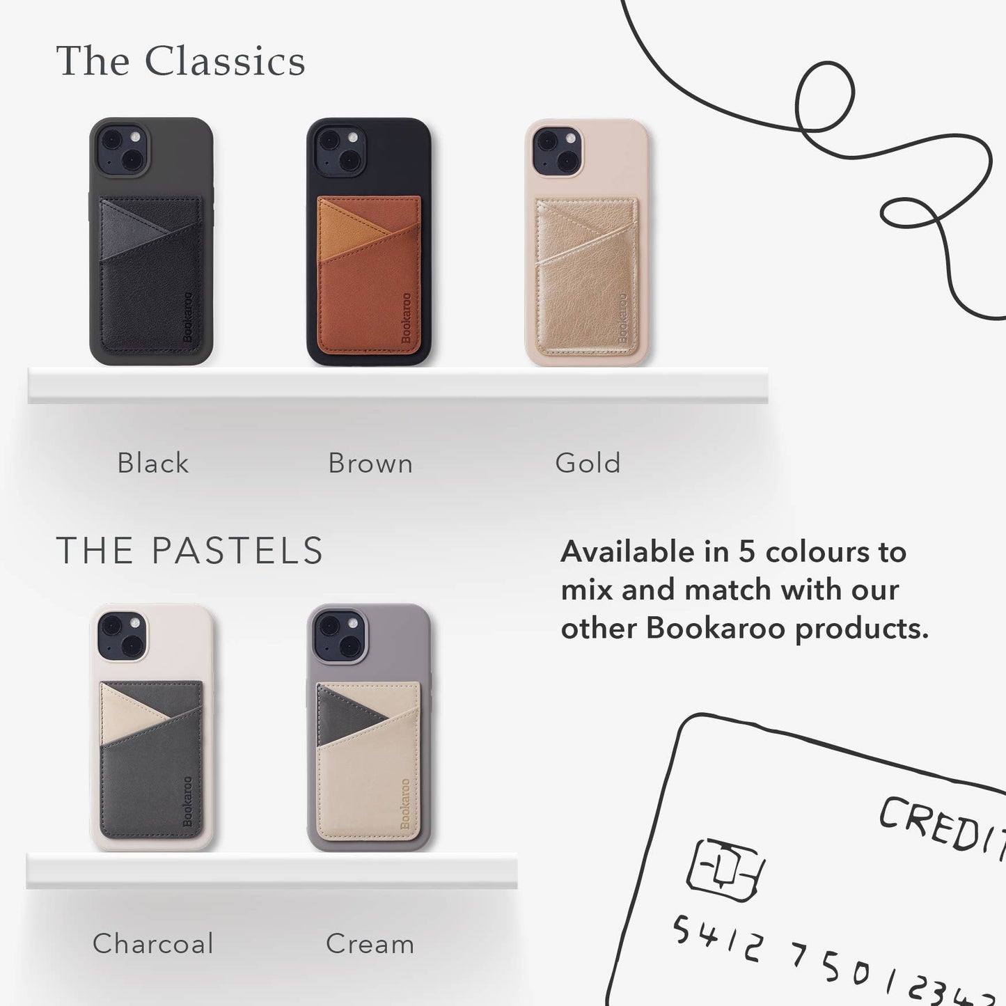 Bookaroo Phone Pocket: Brown