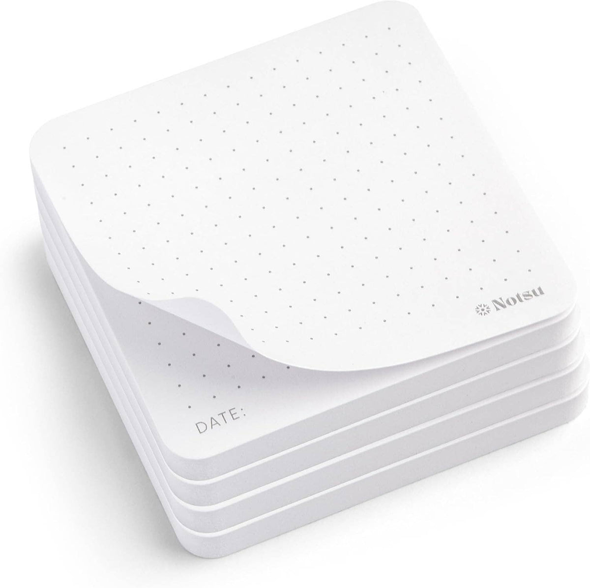 Dot Grid Sticky Notes 3x3" w/ Date Field (4-Pack)