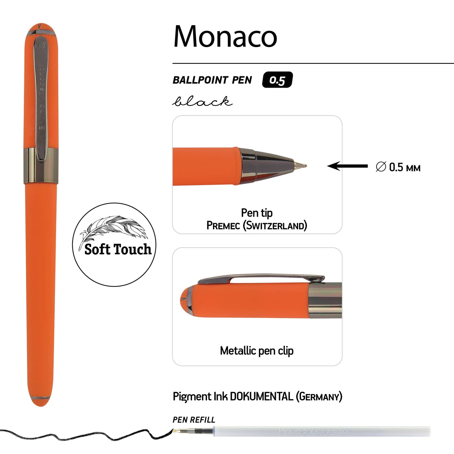 Monaco "Hermes" Orange with Gun Metal Accents