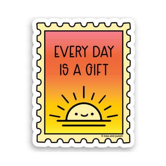 3 Inch Every Day is a Gift Sunrise Diecut Vinyl Sticker