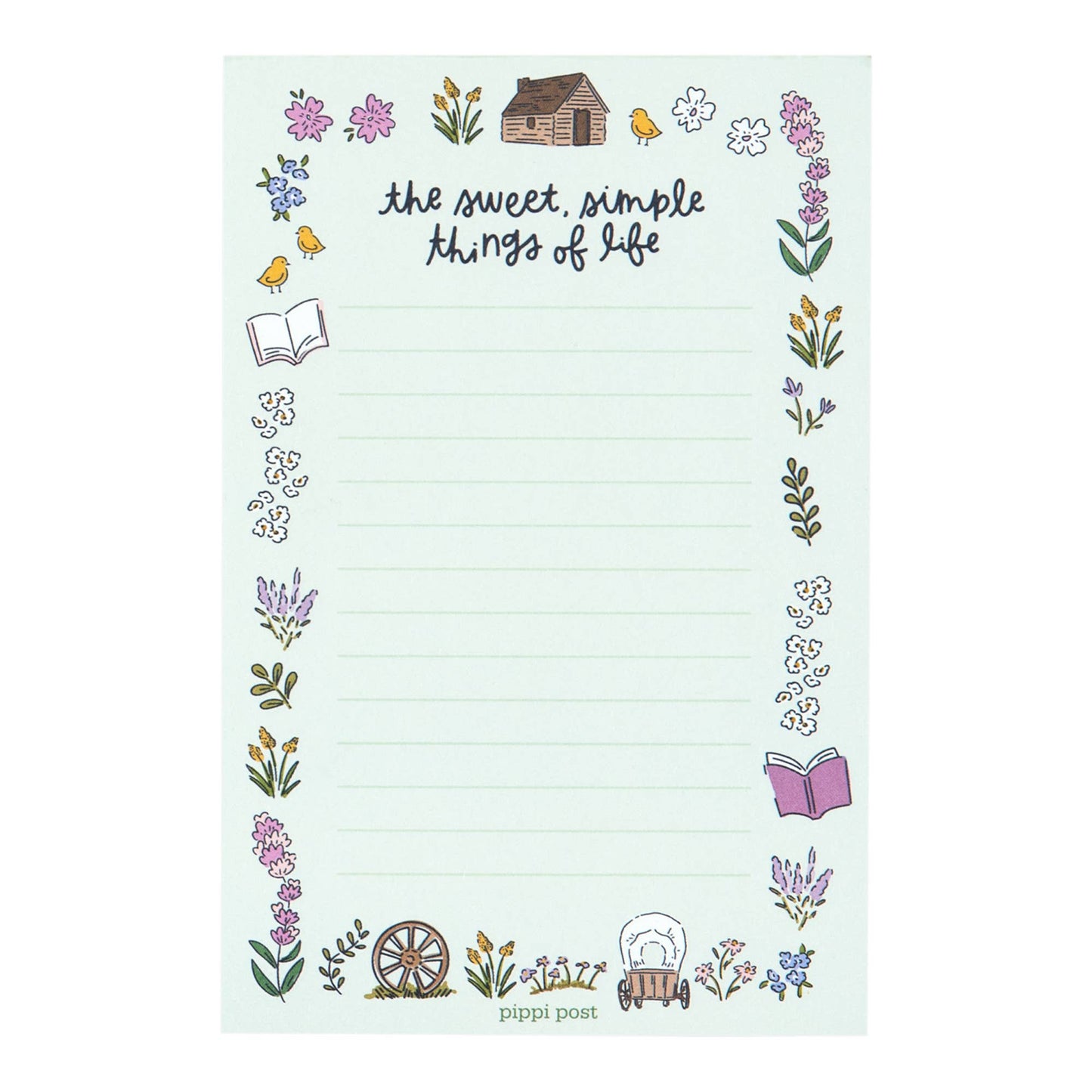 Sweet Simple Little House on Prairie 4x6 Notepad
