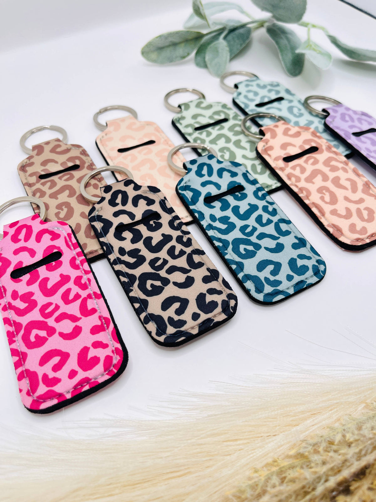 Cheetah Chapstick Holder Keychain | Trendy Accessory : 9