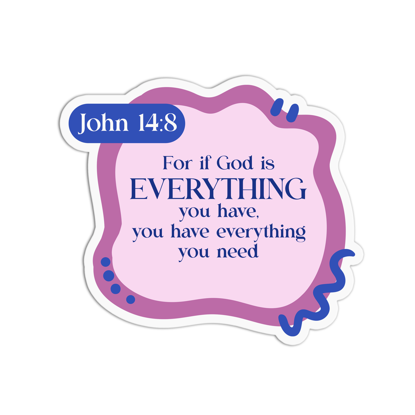 John 14:8 Bible Verse Vinyl Textured Sticker