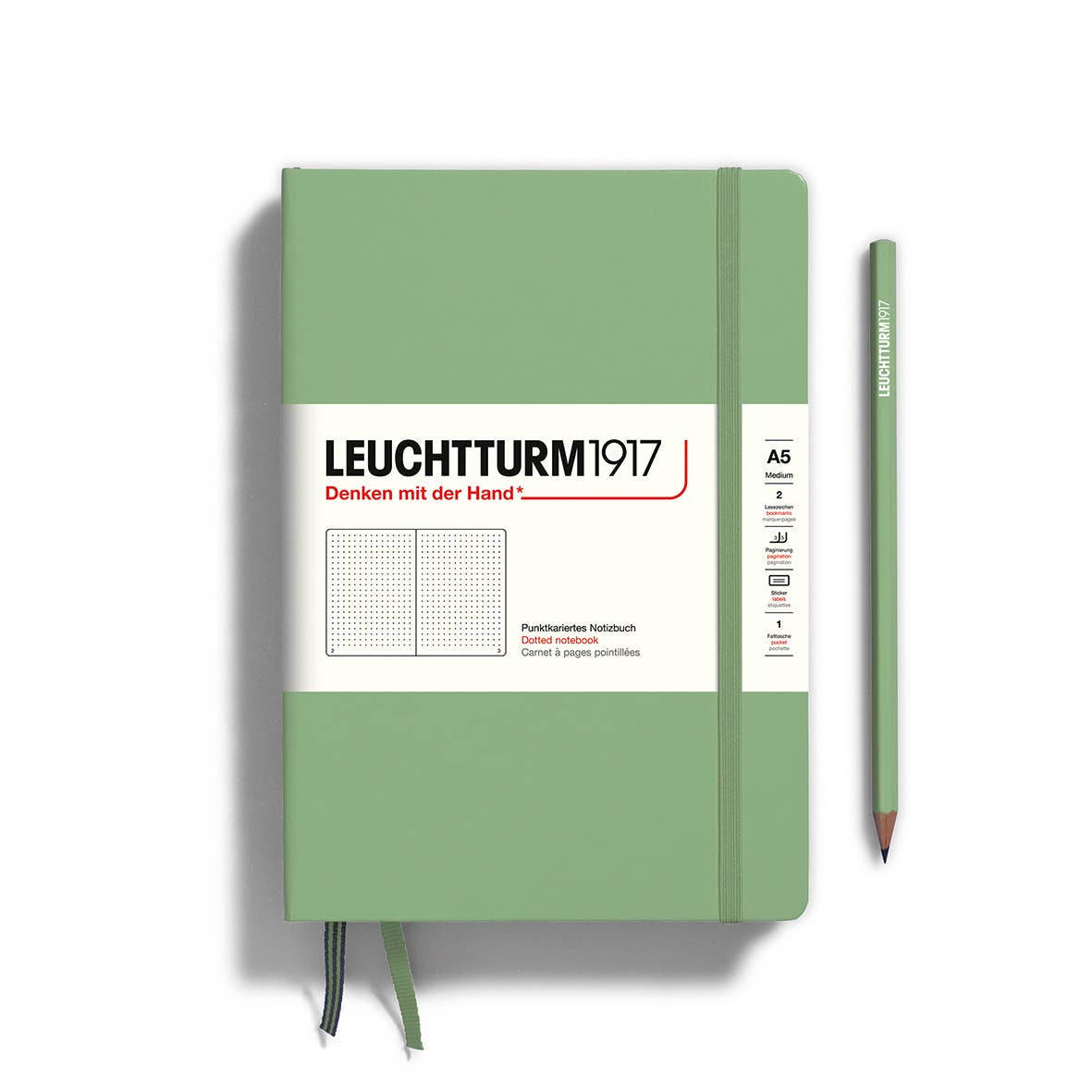 Notebooks - Medium (A5): Dotted / Hardcover / Powder
