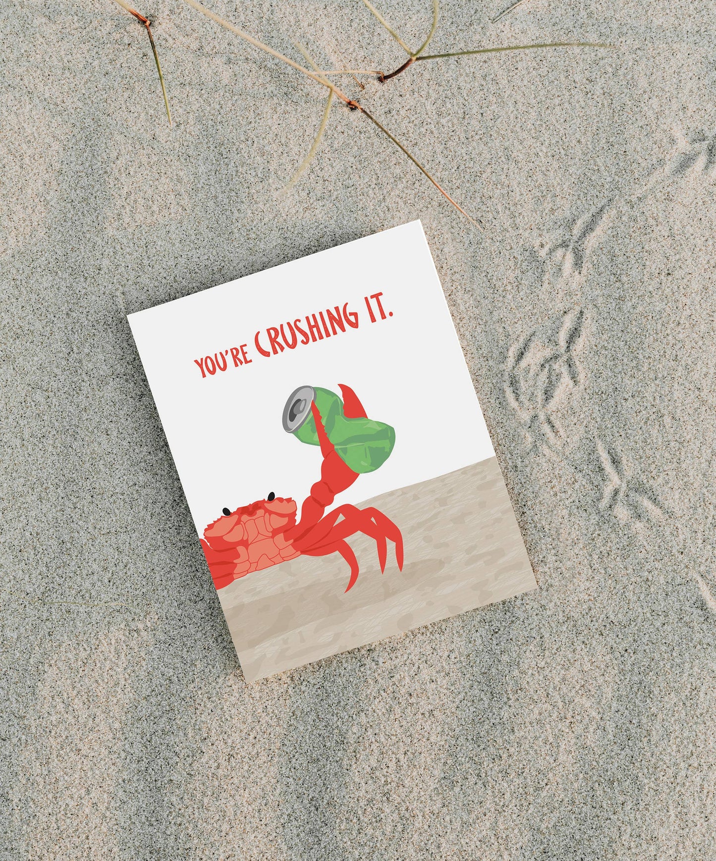 Crushing It Crab Congrats Card