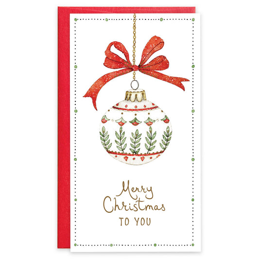 Packaged Money Gift Card Holder - Christmas Joyful Ornament