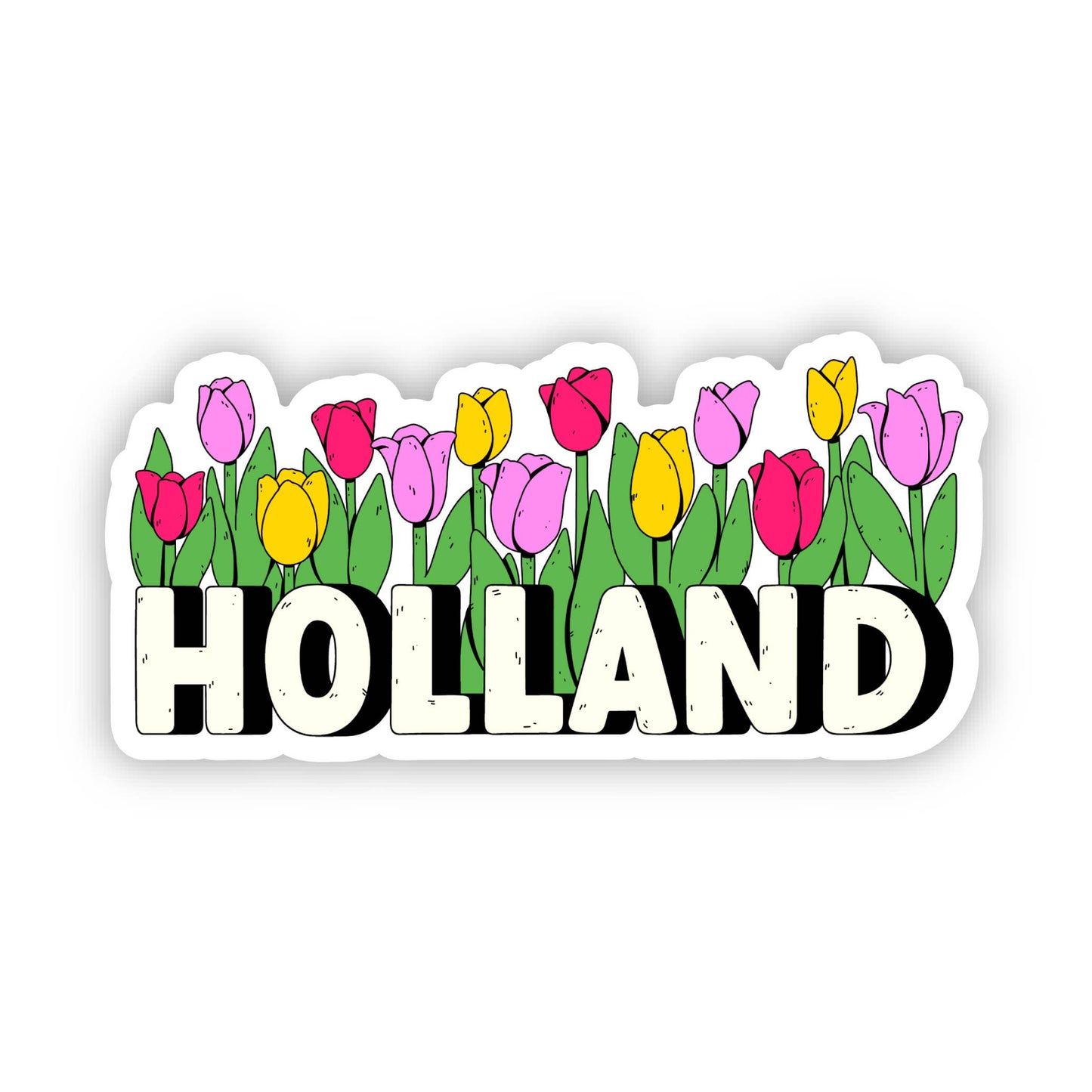 Holland Tulips Flower Sticker