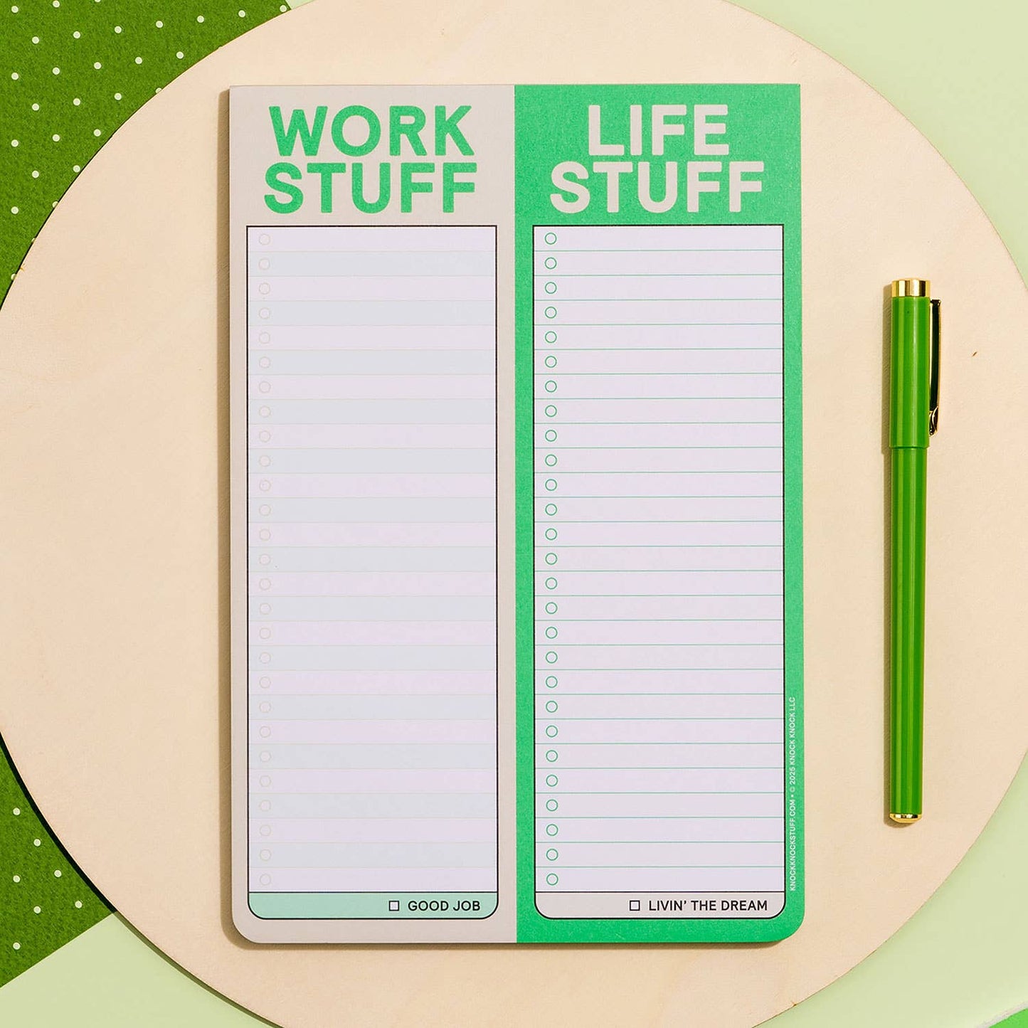 Work Stuff / Life Stuff Perforated Pad