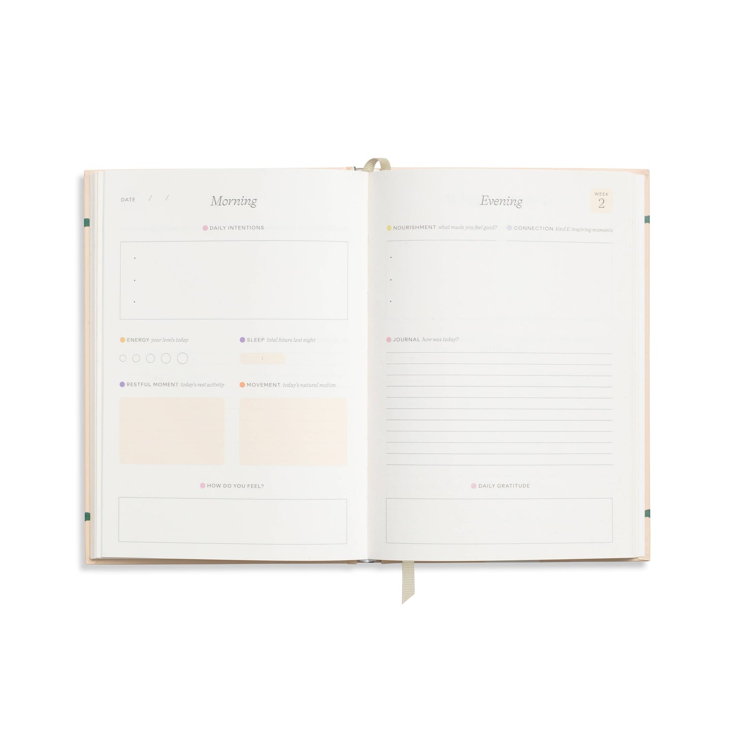Guided Wellness Journal, A5 Hardcover - Quilted Daydream