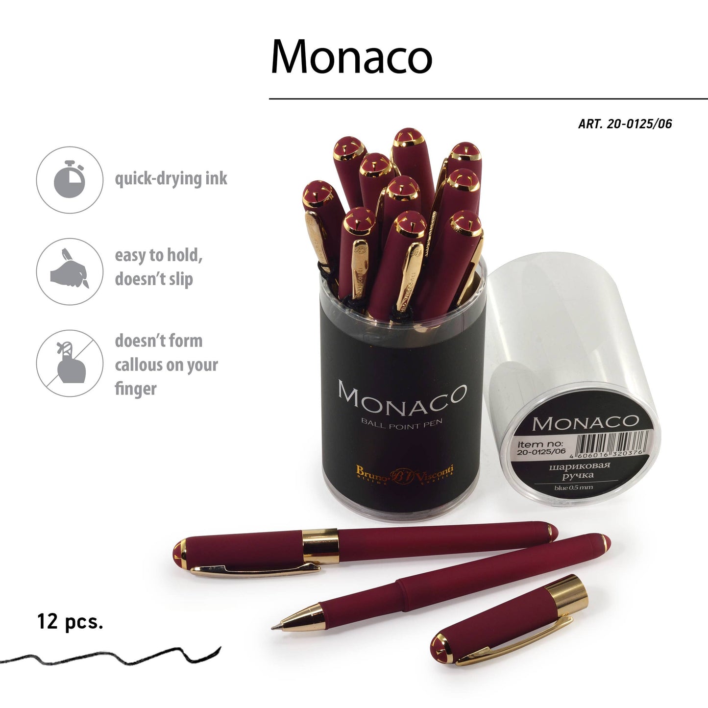 Monaco Collection Bordeaux Ballpoint Pen
