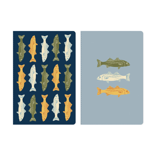 Sporting Goods Fish Notebook Set of 2