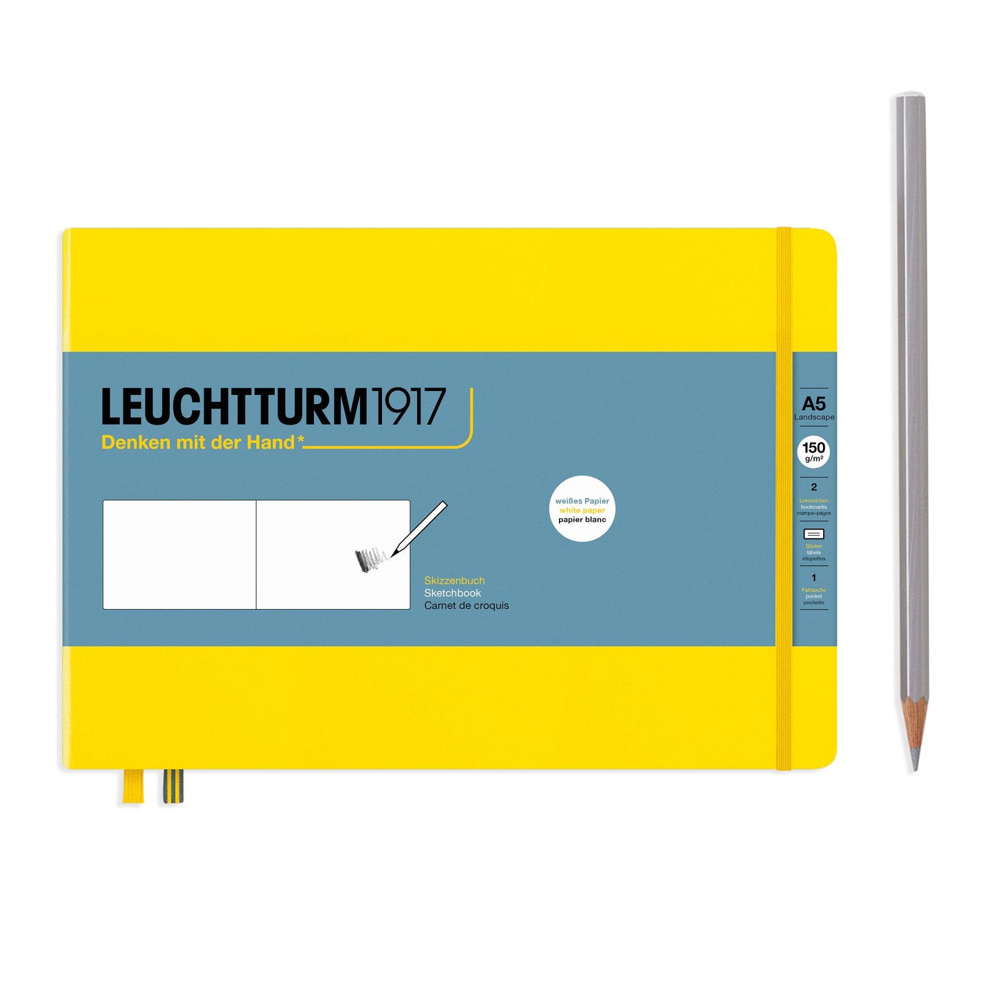 Sketchbooks - 150g/m² Paper Plain: Square / Lemon