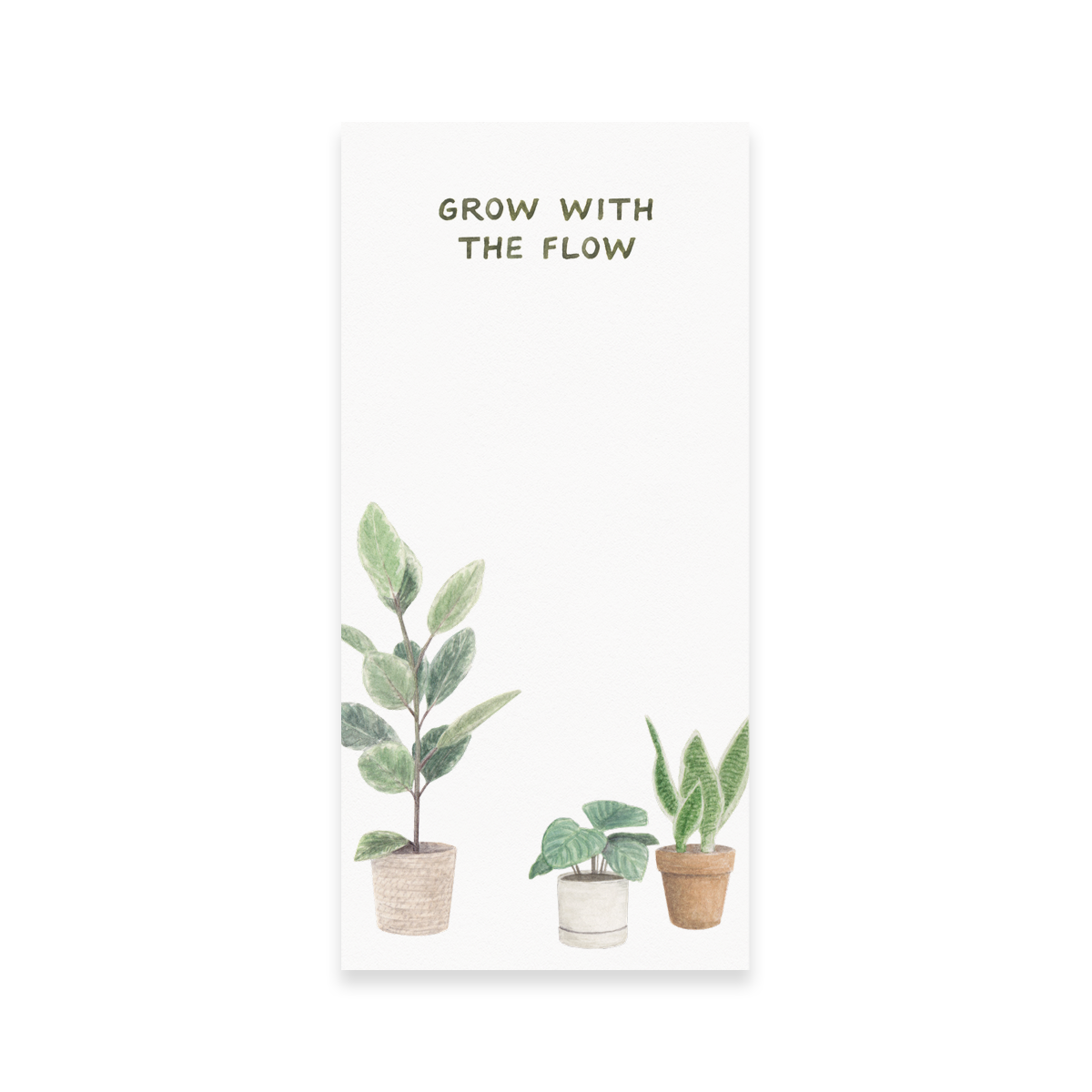 Grow With The Flow — Plant Pun Notepad