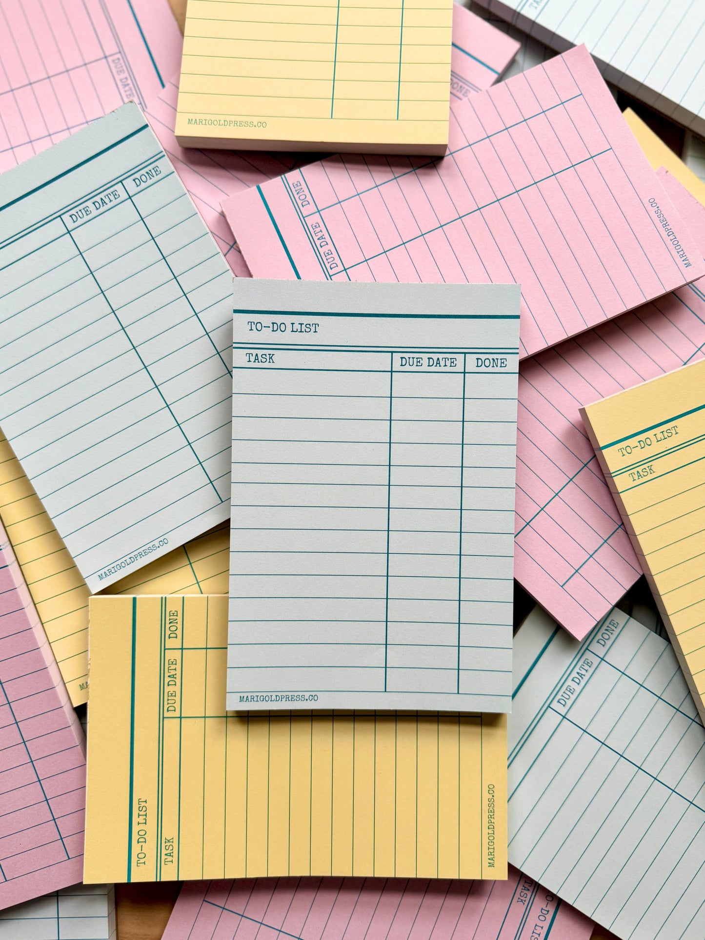 Blue -Library Card Notepad
