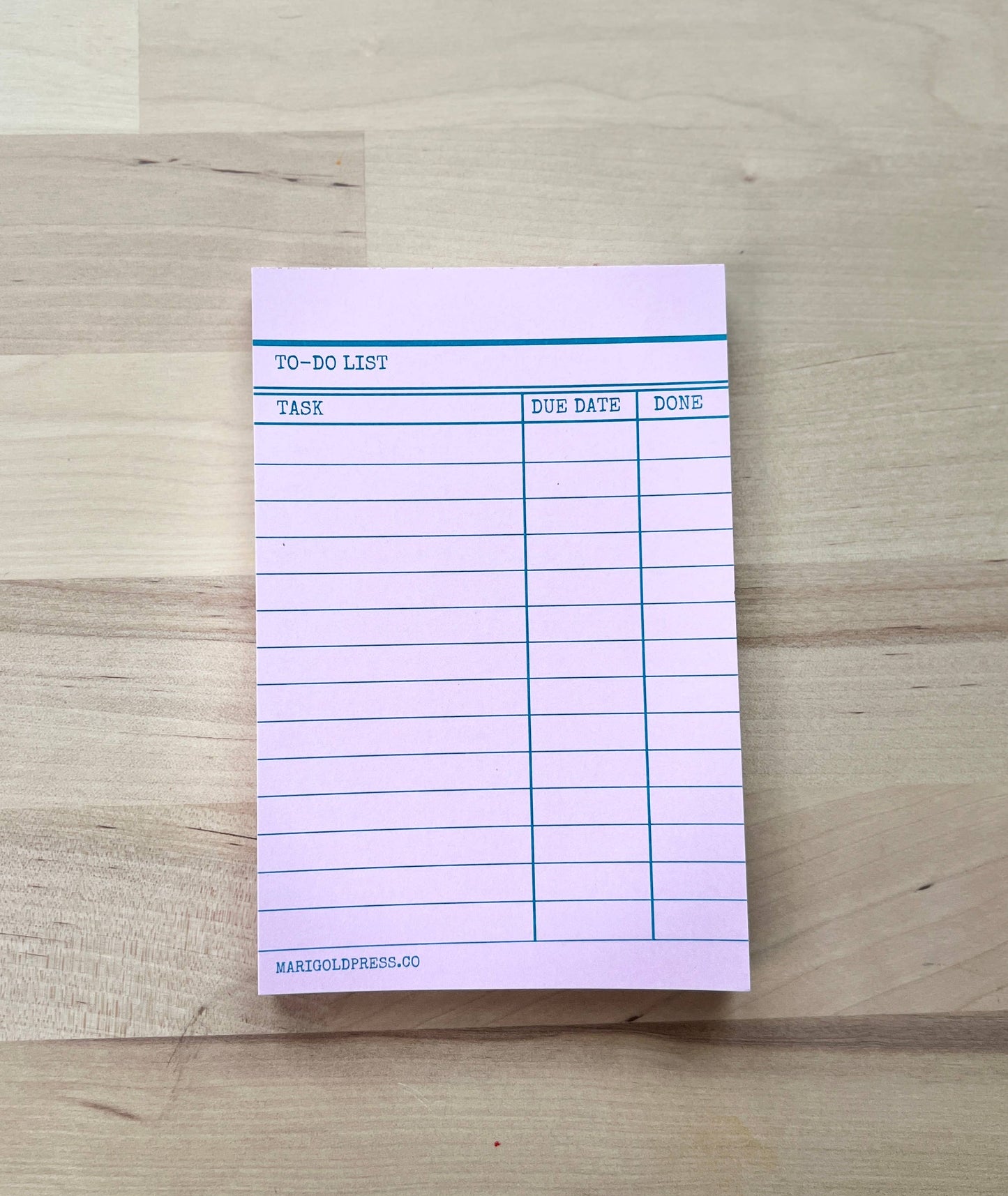 Pink -Library Card Notepad