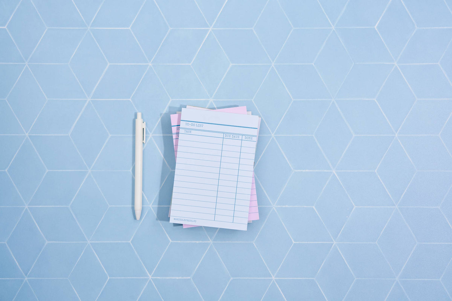 Blue -Library Card Notepad